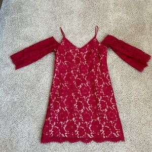 Chelsea28 Red Dress off shoulder